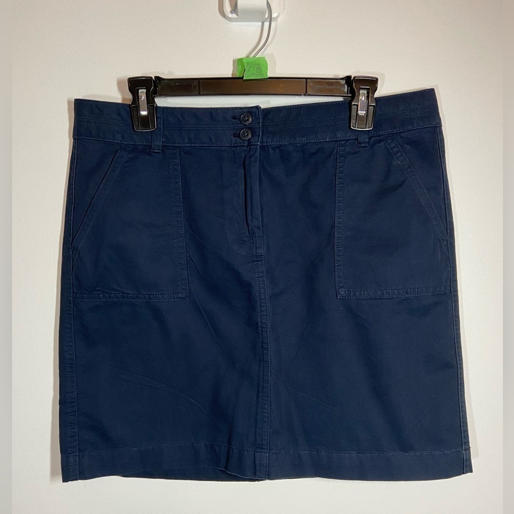 TOMMY HILFIGER Skirt NWOT Size 10 Cotton Dark Blue